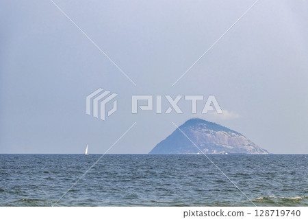 Copacabana Panorama View Tropical Islands Hills Rio de Janeiro Brazil. Copacabana Panorama View Tropical Islands Hills Rio de Janeiro Brazil. 128719740