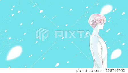 雄性上身花瓣空白 128719962