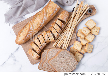 Assortment of Bread Products 128720197