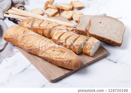 Assortment of Bread Products 128720198