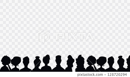Audience. theatre visitors back view silhouettes Audience. theatre visitors back view silhouettes 128720294