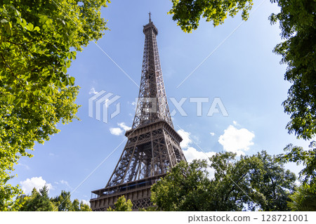 Breathtaking View of the Eiffel Tower in Paris, France Breathtaking View of the Eiffel Tower in Paris, France 128721001