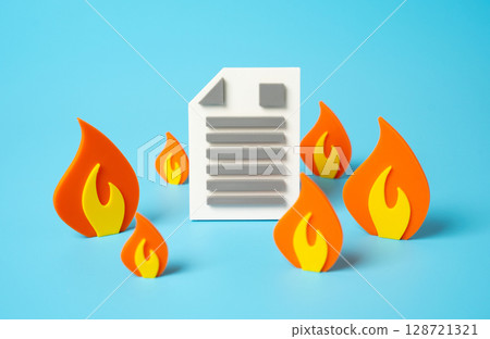 Document on fire. Bureaucracy and obstacles in crisis situations. Destruction of evidence and documents. Emergency measures, data loss. Collapse of systems. Attempts to erase official records Document on fire. Bureaucracy and obstacles in crisis situations. Destruction of evidence and documents. Emergency measures, data loss. Collapse of systems. Attempts to erase official records 128721321