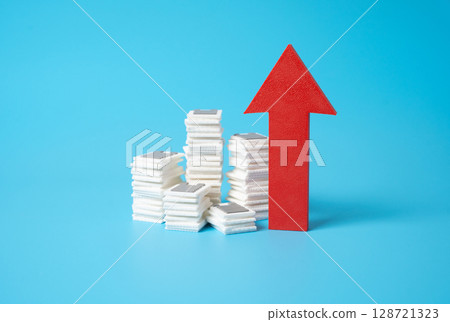 Stacks of documents and a red arrow pointing up. Increased bureaucracy, more complicated procedures and processes. Escalating administrative requirements. Procedural delays, excessive regulation Stacks of documents and a red arrow pointing up. Increased bureaucracy, more complicated procedures and processes. Escalating administrative requirements. Procedural delays, excessive regulation 128721323