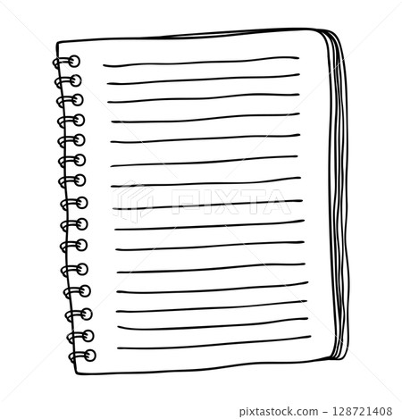 Blank Notebook Pages Doodle Sketch Vector  128721408