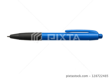 Blue Pen on a Plain Background Ready for Writing Tasks and Creativity 128722485