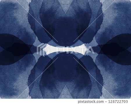 Deep Blue Watercolor Abstract Circles Pattern Design Background Template paper high-quality texture pastel cold winter 128722703