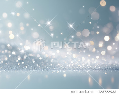 A fantastic blue background with sparkling lights 128722988