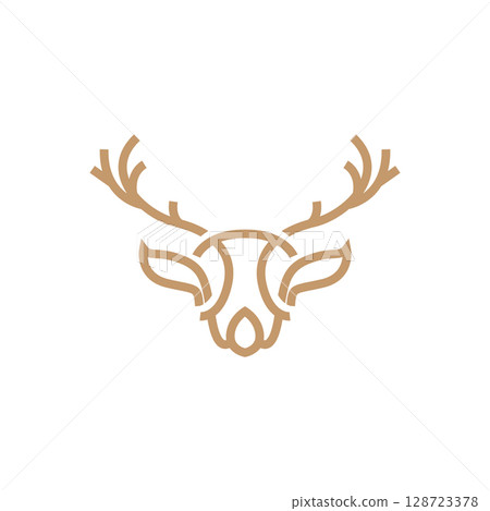 deer logo design deer hunter concept with black silhouette illustration of simple minimalist animal product brand template deer logo design deer hunter concept with black silhouette illustration of simple minimalist animal product brand template 128723378