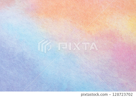 Colorful watercolor-dyed washi paper texture 128723702