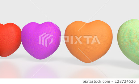 The Multi Color Heart for Health or Love concept 3d Rendering The Multi Color Heart for Health or Love concept 3d Rendering 128724526