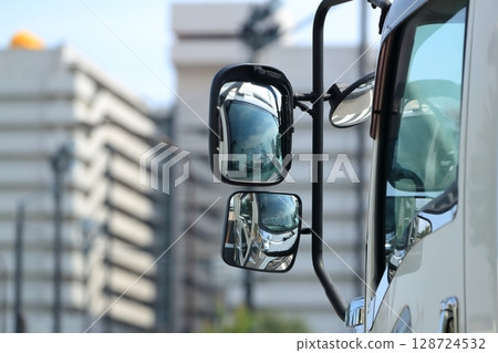 Truck side mirror image 128724532