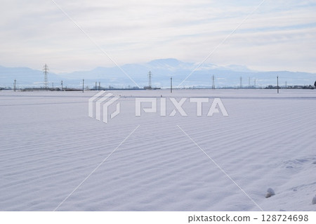 Rural scenery in snowy country Shonai, Yamagata Prefecture Rural scenery in snowy country Shonai, Yamagata Prefecture 128724698