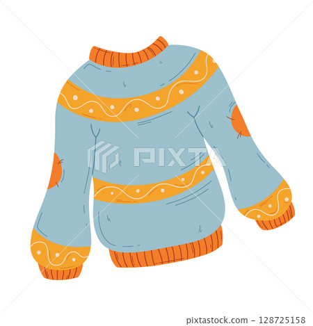 Isolated illustration of sweater in doodle style 128725158