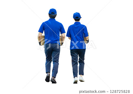 The back view of a group of male and female workers carrying luggage. A transparent full-body photo PNG precisely cut by hand The back view of a group of male and female workers carrying luggage. A transparent full-body photo PNG precisely cut by hand 128725828