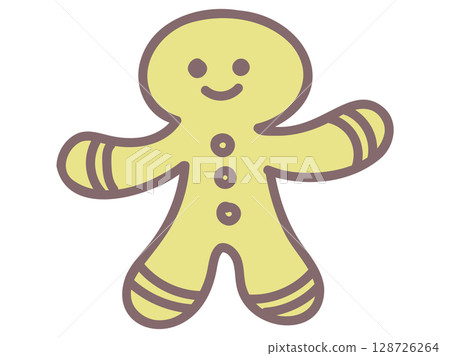 Ginger cookie illustration for kids 128726264