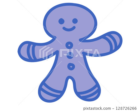 Illustration of cute gingerbread man 128726266