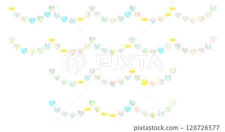 Cat and Heart Garland Cat and Heart Garland 128726577