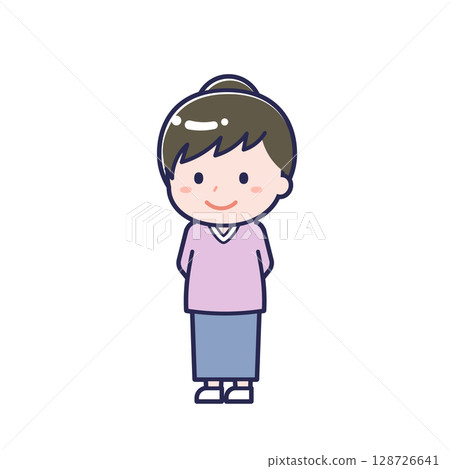Plain-clothed adult / diagonal / female 28 128726641