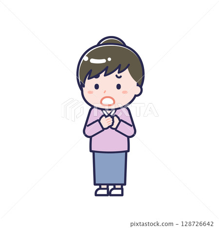 Plain-clothed adult/diagonal/female 29 128726642