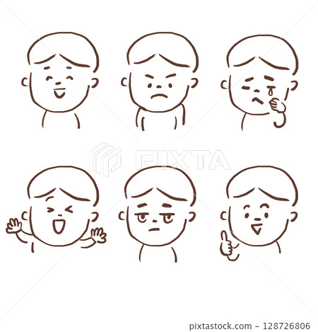 Men of various expressions 128726806