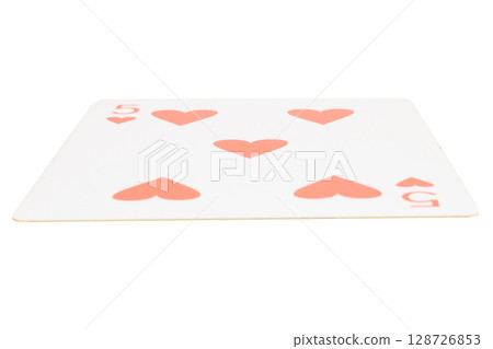 card gambling on white game luck five hearts 128726853