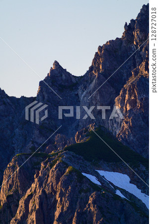 Evening view of Mt. Tsurugi's Hayatsuki Ridge Evening view of Mt. Tsurugi's Hayatsuki Ridge 128727018