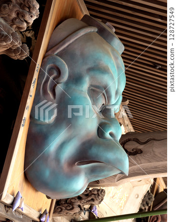 Takao-san Yakuo-in Temple, large Tengu mask, Tokyo 128727549