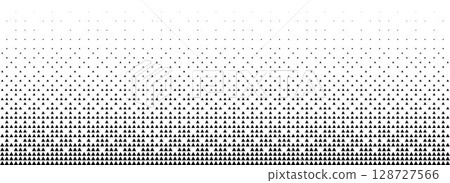 Fading triangle halftone gradient texture. Abstract geometric 8 bit background. Tech triangular binary gradation pattern. Vanishing dither arrow wallpaper for poster, banner, brochure. Vector backdrop Fading triangle halftone gradient texture. Abstract geometric 8 bit background. Tech triangular binary gradation pattern. Vanishing dither arrow wallpaper for poster, banner, brochure. Vector backdrop 128727566