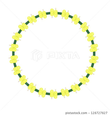 Ice lolly circular decorative frame illustration 128727827