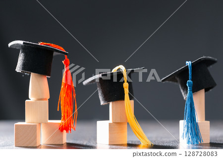 Concept education is business scholarship essential idea globalization, mortarboard students learn and study in universities and colleges master knowledge save involves financial management diploma 128728083