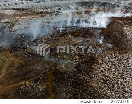The geothermal springs in Tibet, China 128728188