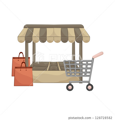 Illustration of Stand Illustration of Stand 128728582