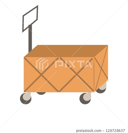 Illustration material of outdoor carry wagon 128728637