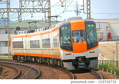 Train running on the Kintetsu Kyoto Line 128728719