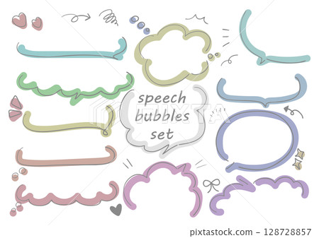 手寫的語音泡棉設定向量 128728857