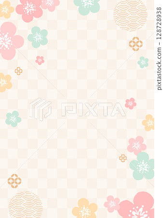 Japanese style background material frame 128728938