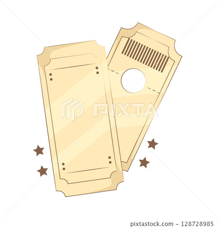 Illustration of Movie Ticket 128728985