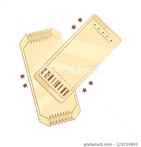 Illustration of Movie Ticket Illustration of Movie Ticket 128728993