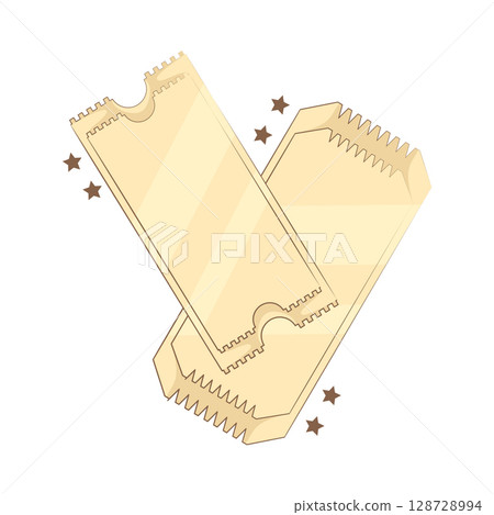 Illustration of Movie Ticket 128728994