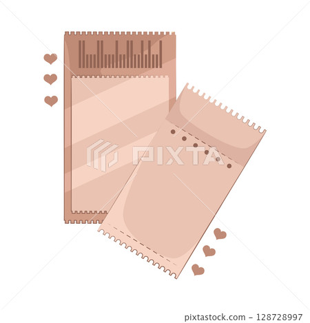 Illustration of Movie Ticket 128728997