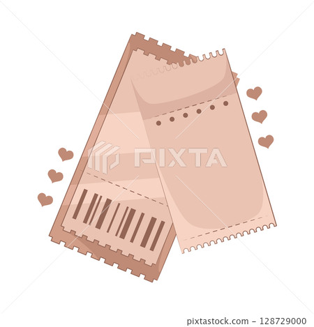 Illustration of Movie Ticket 128729000