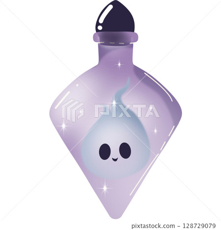 Cute Spirit in Magic Bottle Cute Spirit in Magic Bottle 128729079