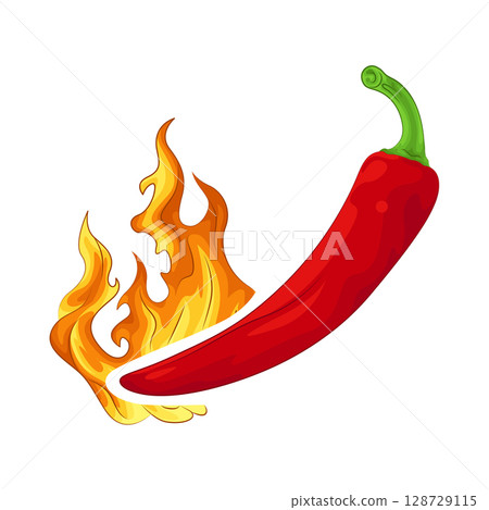 Illustration of Red Chili Pepper 128729115