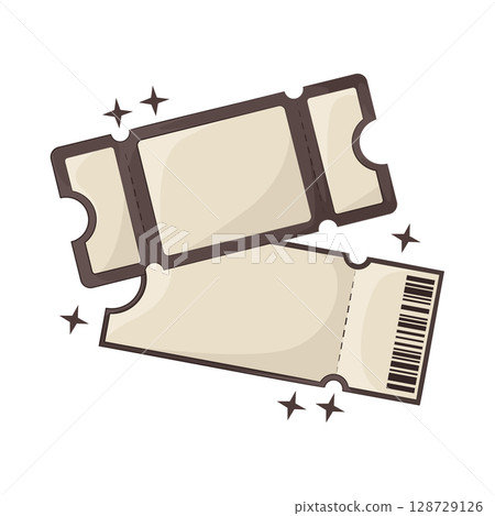 Illustration of Movie Ticket Illustration of Movie Ticket 128729126