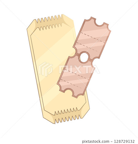 Illustration of Movie Ticket  128729132