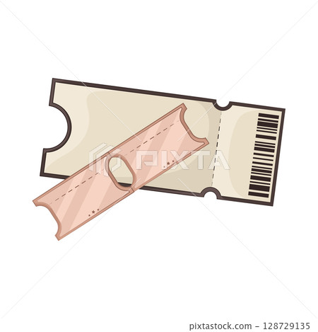 Illustration of Movie Ticket  Illustration of Movie Ticket  128729135