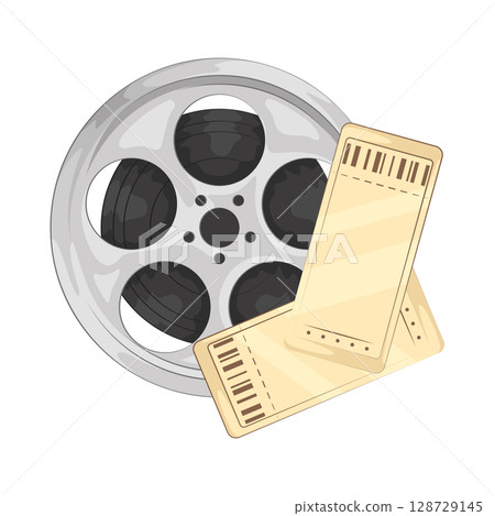 Illustration of Movie Ticket  128729145