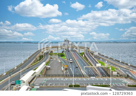 東京灣Aqua-Line和海螢堡 128729363