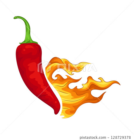 Illustration of Red Chili Pepper 128729378